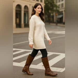 Baretraps Carmen Brown Knee-High Riding Vegan Boots Size 6 New With Box